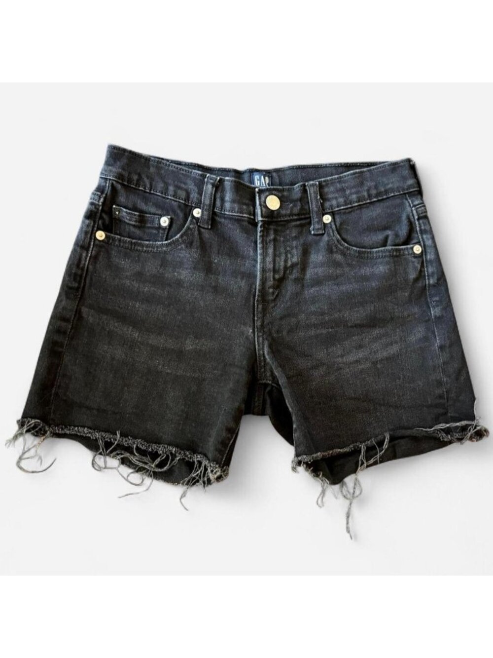 Gap black denim jean shorts -size 25"